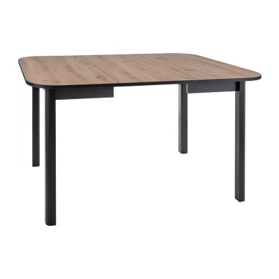 Стол обеденный SIGNAL DANTE II дуб артизан/черный 90-130/90